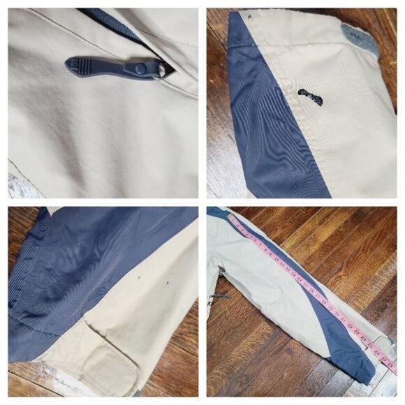 Helly Hanson Tan Blue Ski Parka Winter Jacket Tech Sport Large - Picture 8 of 13